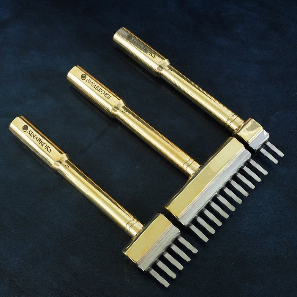 Flat Pricking Irons - 2.2 mm width tooth